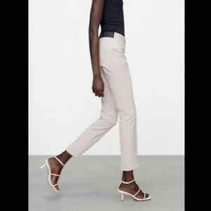 ZARA WOMEN NWT JOGGER WAIST TROUSERS Cigarette PANTS Beige Sand 1608/030 XS-XL